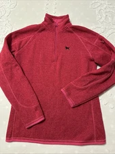 The Black Dog Sweater 1/4 Zip Women’s Pullover Sweatshirt Hot Pink Size M