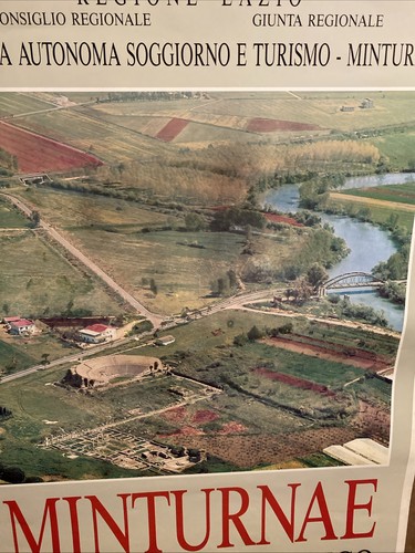 Minturnae Parco Archeologico Poster Viaggio 27 X 35” Italia - Foto 5 di 7