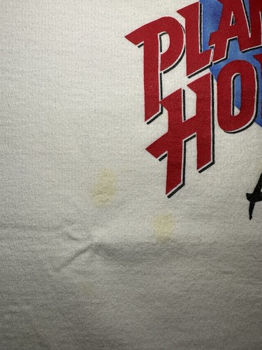 Planet Hollywood HONOLULU Hawaii Large T-Shirt Men’s Made USA White 90s Vintage - Picture 15 of 17