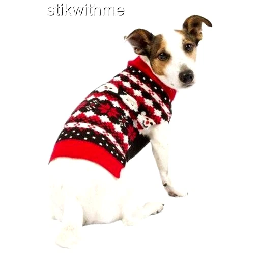 Suéter de Santa para mascotas perros negro y rojo Pullover XS 12/14" taza de té caniche/maltés+ nuevo con etiquetas Foto 2 de 4