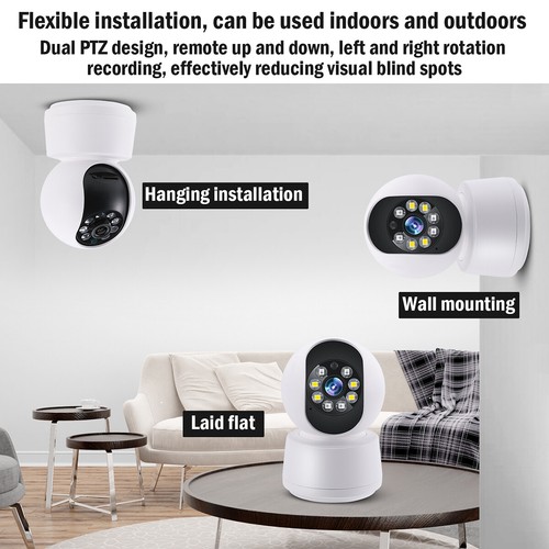 Wifi Security Camera Indoor Baby Pet Monitor Human Detection Smart Tracking NEW - Picture 15 of 17