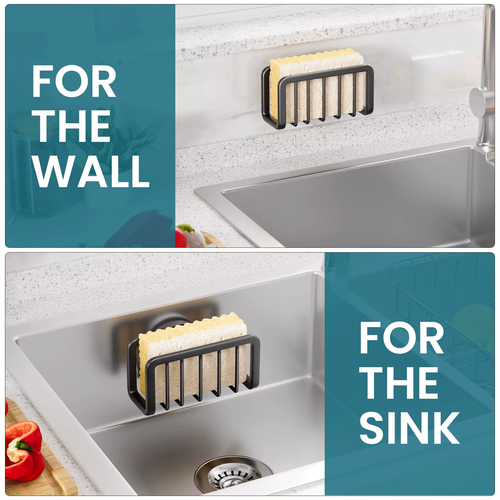 Sponge Holder for Kitchen Sink Organizer with Suction Cup Rustproof Sink Caddy f - Picture 6 of 12