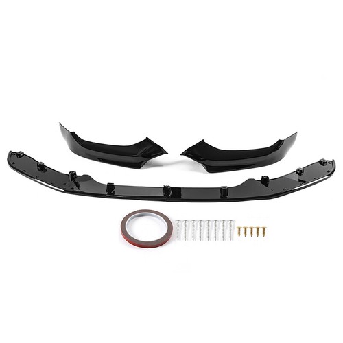 FOR BMW 1 SERIES F20/F21 LCI FRONT SPLITTER LIP M PERFORMANCE GLOSSY BLACK 2015+ - Picture 3 of 9