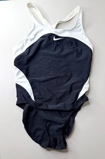 Nike One Piece Swimsuit Womens 34 / 8 Hydrastrong Cut Out Black Beach Racerback