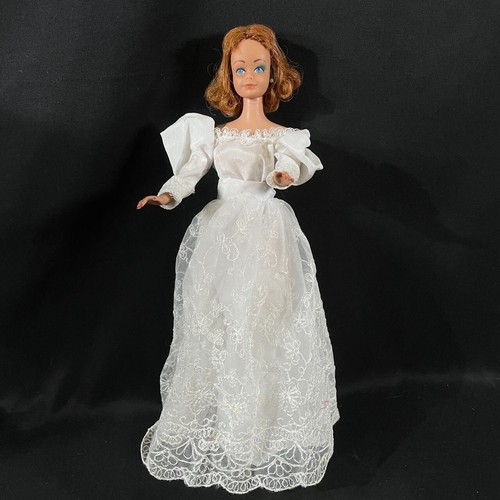 Vintage 1962/1958 Mattel Midge Barbie Doll Red Hair Bride Wedding Dress