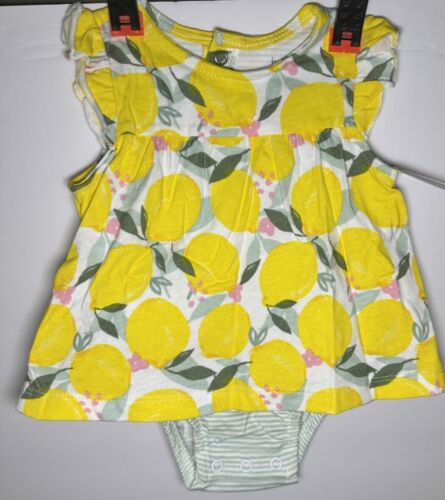 New Carters Just One You Lemon Romper Yellow Baby Girls' Size 3M