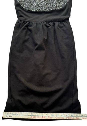 Vestido Joe Fresh para mujer talla 0 negro sin mangas lentejuelas funda midi con bolsillos - Imagen 16 de 21