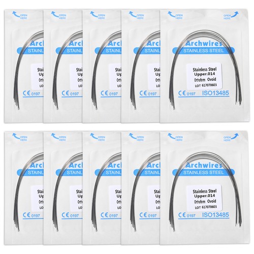 10x Dental Orthodontic Arch Wire Stainless Steel Round Use For Brackets Braces - Picture 31 of 113