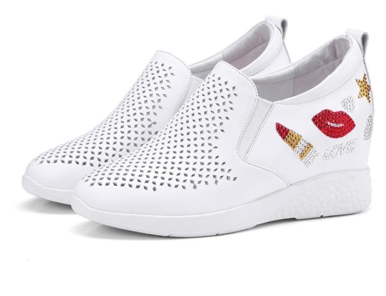 Casual Mujer Zapatos De Tacón Cuña Oculta Atléticos Puntera Puntiaguda Tenis Zapatos Atléticos Oculta De Cuero Real 107506 Casual Mujer Zapatos De Tacón Cuña Oculta Atléticos Puntera Puntiaguda Tenis Zapatos Atléticos Oculta De Cuero Real 107506