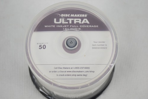 Disc Makers Ultra White Inkjet Full Coverage DVD-R 50er Pack - Bild 2 von 3