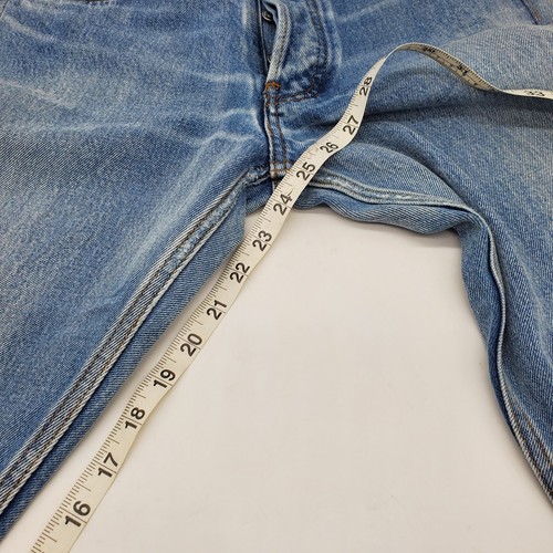 Balenciaga Paris BLUE button fly jeans size 26 High Rise light wash Straight Fit - Picture 14 of 14