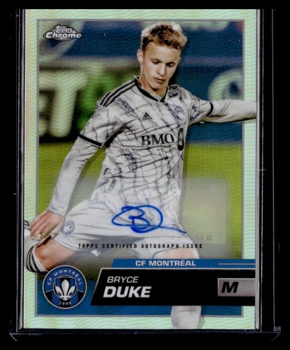 2023 TOPPS CHROME MLS BRYCE DUKE AUTO REFRACTOR #159 CF MONTREAL