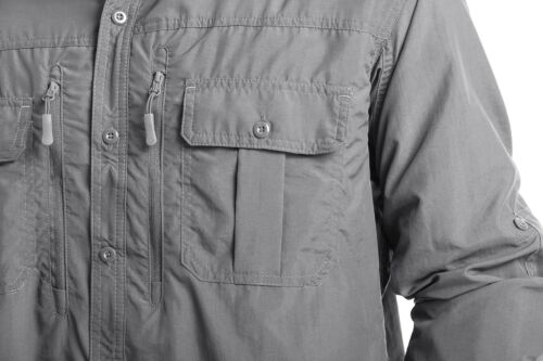 UPF50+ Men's Long Sleeve Sun Shirts Quick Dry Outdoor Hiking Fishing Work Tops - Picture 39 of 69