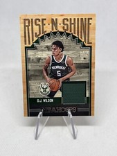 17-18 NBA HOOPS BASKETBALL - D.J. WILSON - RISE N SHINE - ROOKIE PATCH