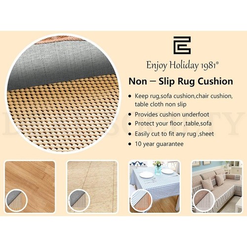 3'x5' Non Slip Area Rug Pad Gripper for Area Rugs and Hardwood Floors Lot of 2 - Picture 4 of 6