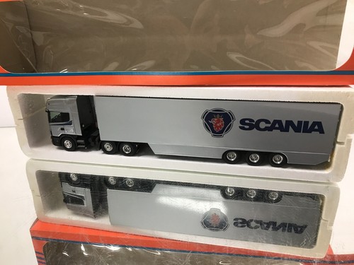 TEKNO HOLLAND SCANIA 124L 580 V8 TRUCK+REEFER TRAILER -SILVER 1:50- GOOD IN BOX - Picture 1 of 13