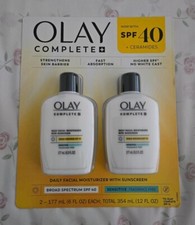 Olay Complete+ Moisturizer with SPF 40 Sensitive, 6 fl oz, 2-pack (EXP 11/2026)