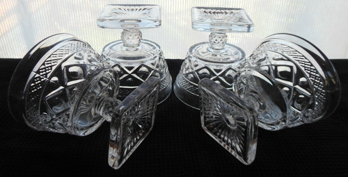 Imperial Glass 4 Clear Cape Cod Sherbets Footed Dessert Bowls - Picture 3 of 7