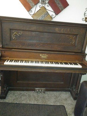Hamilton Cabinet Grand Chicago Piano 1904 Used Beautiful Brown