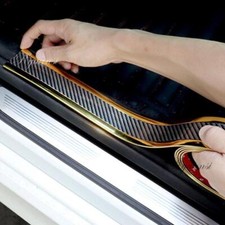 Gold Carbon Fiber Protector Sill Scuff Cover Car Door Body Anti Scratch Strip Gold Carbon Fiber Protector Sill Scuff Cover Car Door Body Anti Scratch Strip