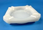 MCM Ashtray Vintage Heavy Milk Glass Square White