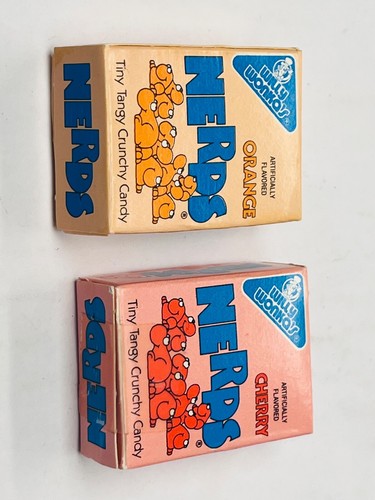 Vintage Willy Wonka's Nerds Boxes Set of 2 EMPTY 1984 Small Treat Size BIN C - Picture 3 of 10