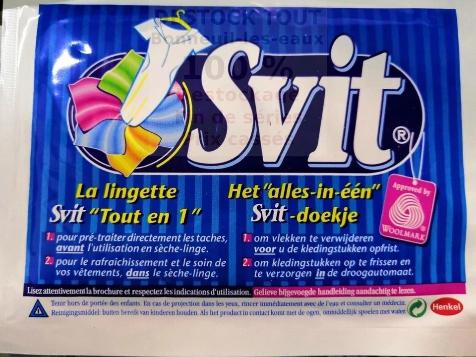 lingettes svit ,nettoyage a sec en sèche linge, kit de départ + 6 lingettes - Photo 3/3