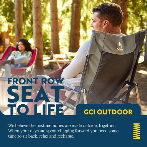 GCI Outdoor Roadtrip Rocker Collapsible Rocking Chair & Outdoor Camping Chair - Picture 6 of 8
