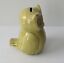 thumbnail 2  - Owl Figure Glazed Ceramic Piggy Bank Fun Decor Crackle Chartreuse  5in Boho Bird
