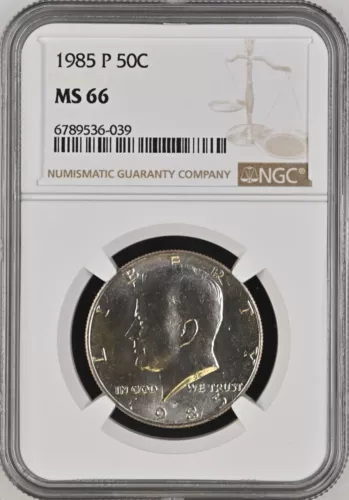 1985-P 50C Kennedy Half Dollar NGC MS66   6789536-039