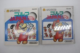 Golf Japan Couase Nintendo Famicom Disk System 1987 w/Case Manual Tested