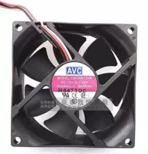 AVC C8025S12M 8025 DC12V 0.25A 8CM 3-Wire Silent Cooling Fan