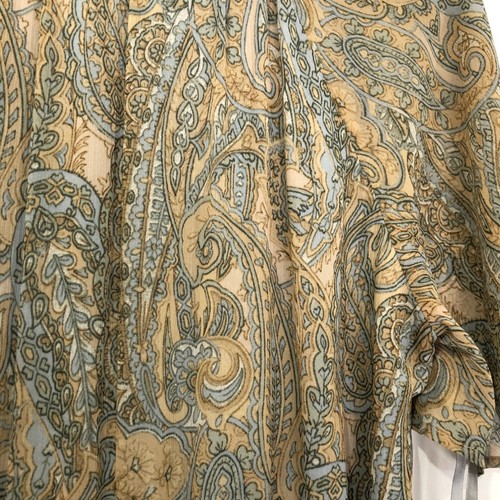Lauren Ralph Lauren Paisley Crinkle Georgette Kleid Krawatte Ausschnitt ausgestellter Saum durchsichtig 8 - Bild 17 von 17