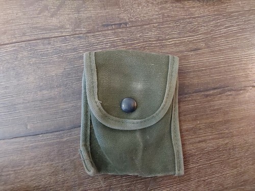 WWII US MILITARY WEB BELT POUCHES LEATHER SMITH WESSON COLT 1917 PISTOL HOLSTER - Picture 5 of 11