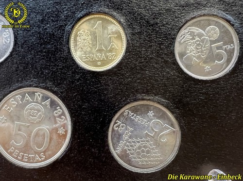 KMS Spanien 1982 Fußball-Weltmeisterschaft 1982 Spanien mit Card 6 Münzen - Bild 3 von 7
