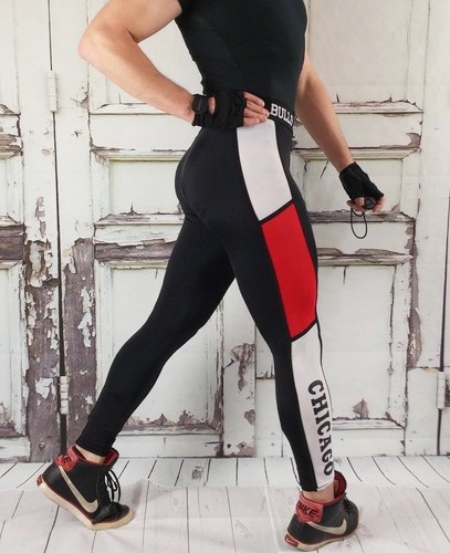 Chicago Bulls Spandex Tights VTG Unisex Workout Ch