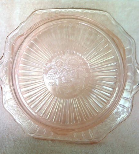 Plato de pastel rosa "Mayfair Open Rose" con patas de depresión PRECIO REDUCIDO - Imagen 2 de 2