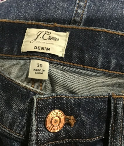J CREW Blue Denim Mini Skirt Womens Size 9/10 Distressed 5 pockets - Picture 3 of 3