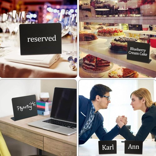 12 Pcs Mini Chalkboard Signs 4"x3" Food Labels for Party Buffet Food Signs fo... - Picture 7 of 7