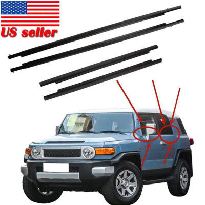 Fit For Toyota FJ Cruiser 2007-2014 Window Weatherstrips Moulding Trim Seal Belt