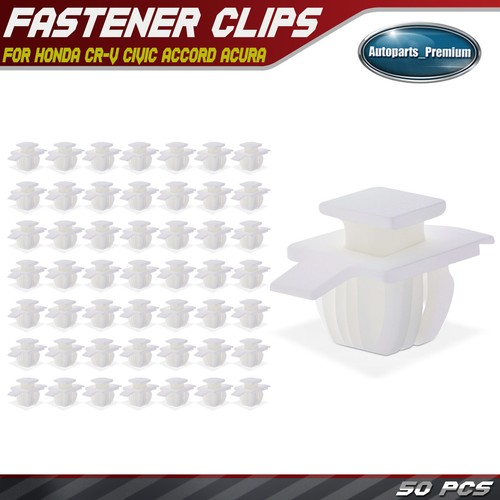 50Pcs Wheel Arch Garnish Fender Molding Clip Fastener for Honda CR-V Civic Acura - Picture 1 of 9