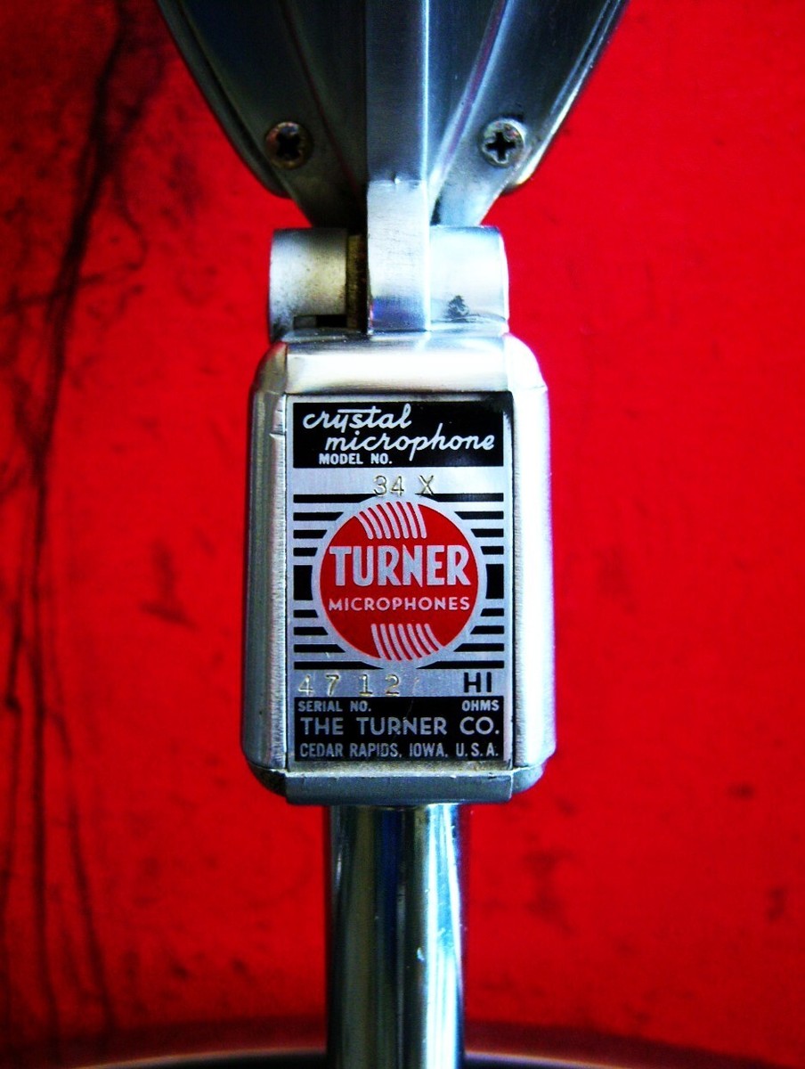 Turner  34xクリスタルマイク Crystal Microphone Vintage RARE 1940's Turner 34X crystal microphone modified