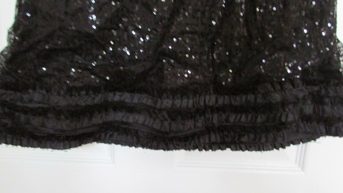 Girls Emily West 16 black fully sequined sleeveless lined dress - Picture 5 of 8