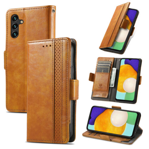 For Samsung Galaxy A06 A16 A26 A36 A56 Men's Vintage Leather Wallet Stand Case - Picture 62 of 85