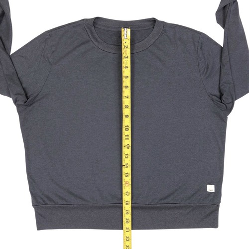 Vuori Women's Daydream Crew Long Sleeve Size XL Heather Gray-ish Blue - Picture 7 of 8