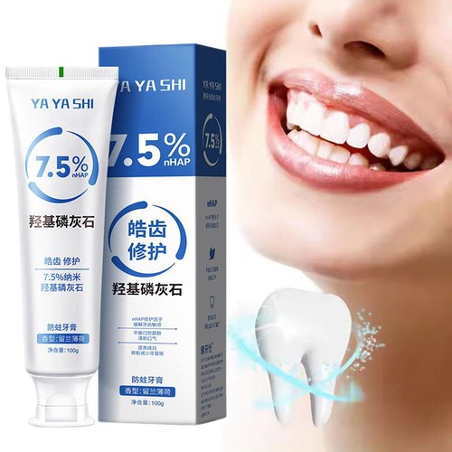 Pasta de dientes 7,5 % hidroxiapatita elimina manchas de dientes amarillos para dientes sensibles  - Imagen 4 de 13