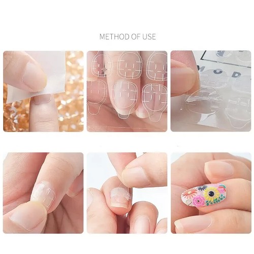 Nail Glue Tabs Adhesive Double-Sided Stickers for False Nails & Gel Manicure 120 - Bild 3 von 5