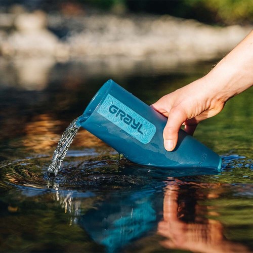 Grayl UltraPress Outdoor- & Reisewasserfilter, Forest Blue mit 2 Ersatzfiltern - Bild 4 von 7