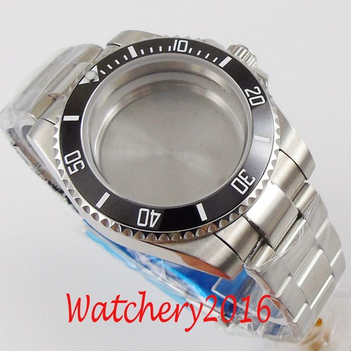 40mm Watch Case Fit Miyota 8215 NH35 ETA2824 PT5000 DG2813 3804 Sapphire Glass - Picture 2 of 9