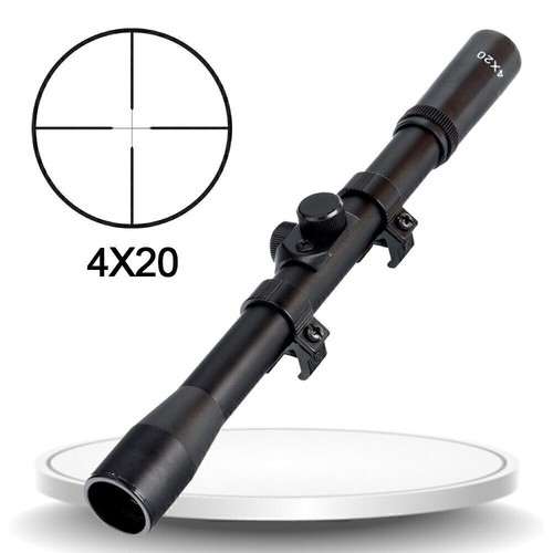 4 X 20 Telescopic Sight SCOPE + 11mm 3/8" Mounts for Air - Picture 7 of 12
